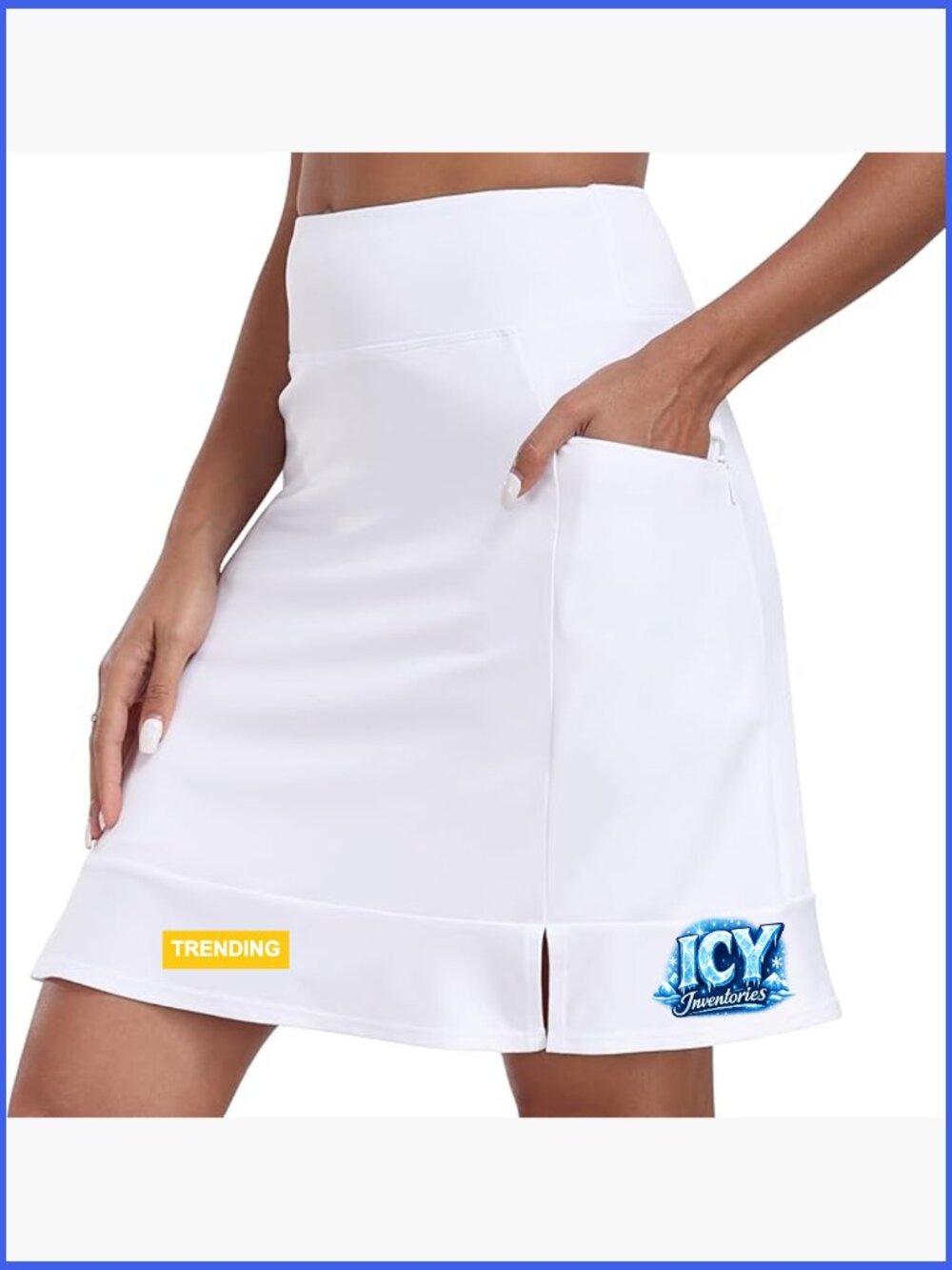 Women's 20" Knee Length Golf Skorts with 4 Pockets Athletic Tennis Skirt